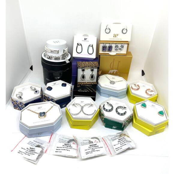 BOMB PARTY Reseller Collector’s 16pc Lot Earrings Necklaces Stacks Rings Sirens - Picture 2 of 2